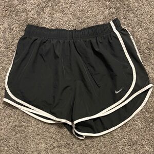 Nike Women's Black Athletic Shorts with White Trim